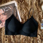 Women's Invisible Backless Tube Top with Liquid Foundation and No Steel Ring, Anti-sagging and Gathered Camisole Bra