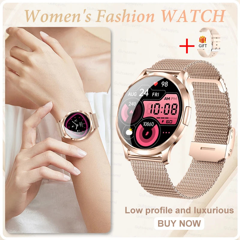 2025 New Smartwatch Women 1.32-inch AMOLED HD Screen Heart Rate Bluetooth Call IP68 Waterproof  Smart Men Watch For Android ios