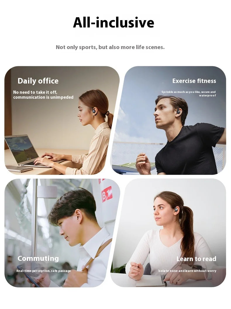 EarFun OpenJump Open-Ear Wireless Earbuds 4-mic AI Noise Cancellation IPX7 Waterproof Hi-Res LDAC Low Latency Earphone Custom