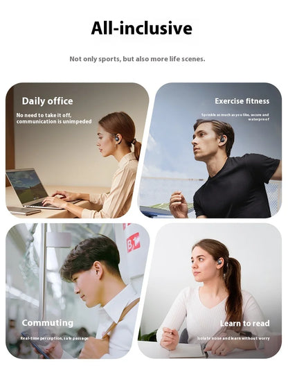 EarFun OpenJump Open-Ear Wireless Earbuds 4-mic AI Noise Cancellation IPX7 Waterproof Hi-Res LDAC Low Latency Earphone Custom