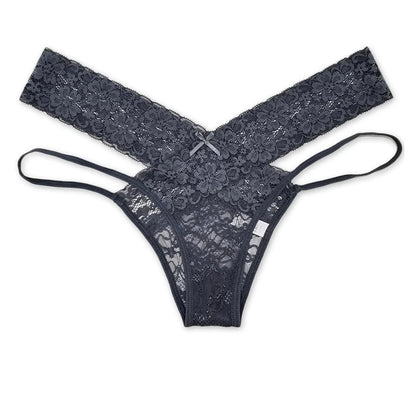 Sexy Lace Ladies Panties Low Waist Underwear Briefs Female Solid Color Underpants Breathable Hollow Out Seamless Lingerie