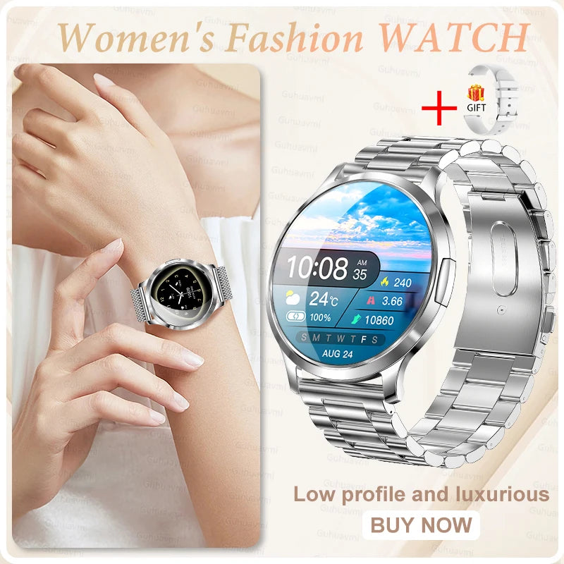 2025 New Smartwatch Women 1.32-inch AMOLED HD Screen Heart Rate Bluetooth Call IP68 Waterproof  Smart Men Watch For Android ios