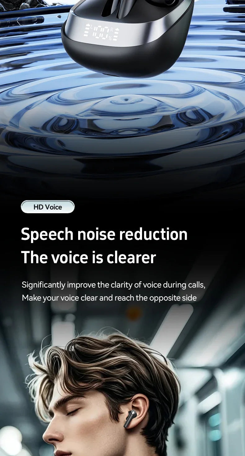 Earphone Bluetooth In-Ear Headphones True Wireless Earbuds  For Noise Reduction Power Display Waterproof Touch Control With Mic