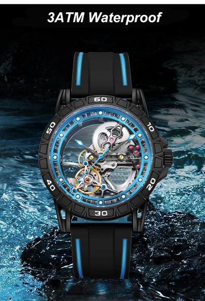 New Watches Mens Top Brand Luxury Automatic Mechanical Clock Casual Tourbillon Men Watch Sport Waterproof relogios masculino