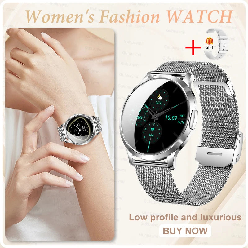 2025 New Smartwatch Women 1.32-inch AMOLED HD Screen Heart Rate Bluetooth Call IP68 Waterproof  Smart Men Watch For Android ios