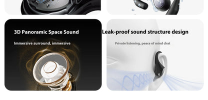EarFun OpenJump Open-Ear Wireless Earbuds 4-mic AI Noise Cancellation IPX7 Waterproof Hi-Res LDAC Low Latency Earphone Custom