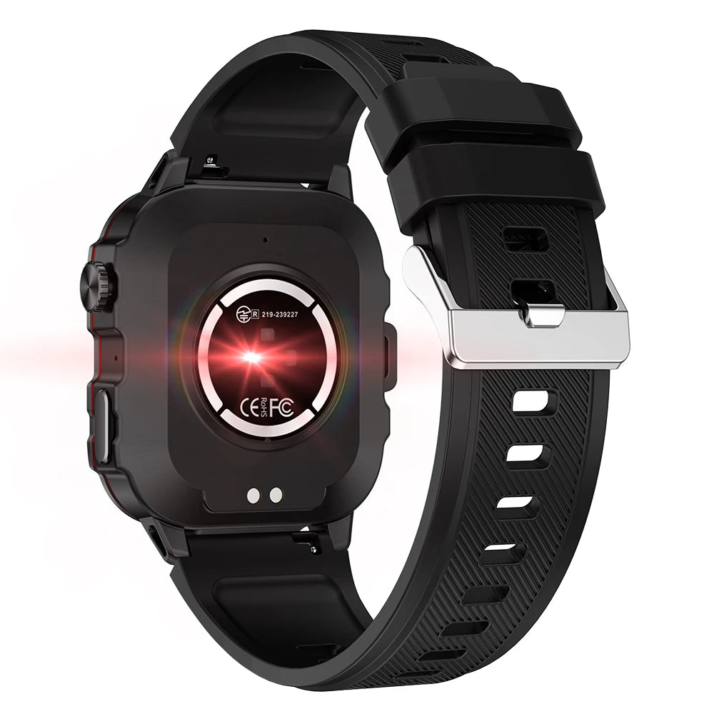 Smart Watch Men With LED Lighting Compass Sports Fitness Tracker Watch IP67 Waterproof Bluetooth Talk SmartWatch 2024