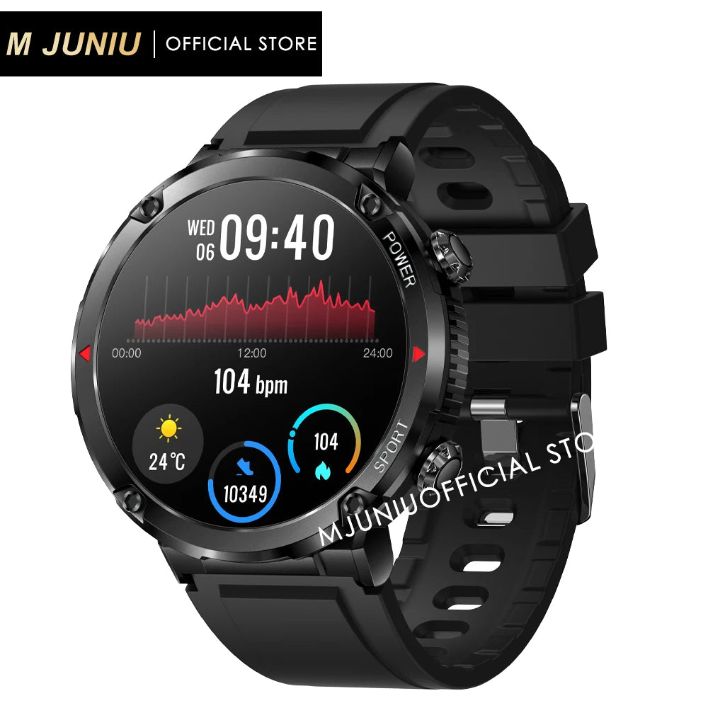 Smart Watch 1.6inch 400*400 Round Screen Bluetooth Call Heart Rate Hi-Fi Speakers IP68 Waterproof Sport Tracket Smartwatch