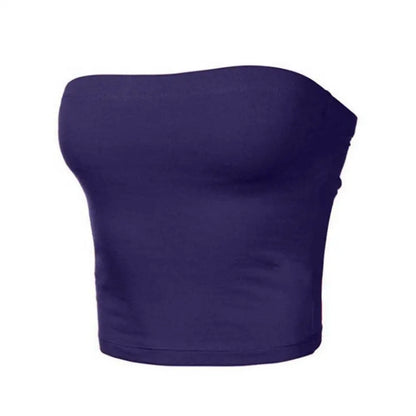 Women Sexy Strapless Tube Tops Off Shoulder Sleeveless Bustiers Crop Tops Backless Slim Fit Tank Vest Streetwear