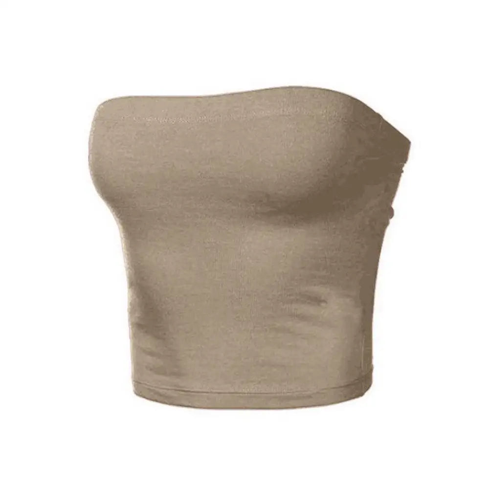 Women Sexy Strapless Tube Tops Off Shoulder Sleeveless Bustiers Crop Tops Backless Slim Fit Tank Vest Streetwear
