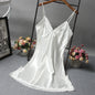 Sexy Lace Patchwork Nightwear Lingerie Nighty V Neck Wedding Dress Sleep Wear Nightdress Clothes Sexy Women's Nightgowns