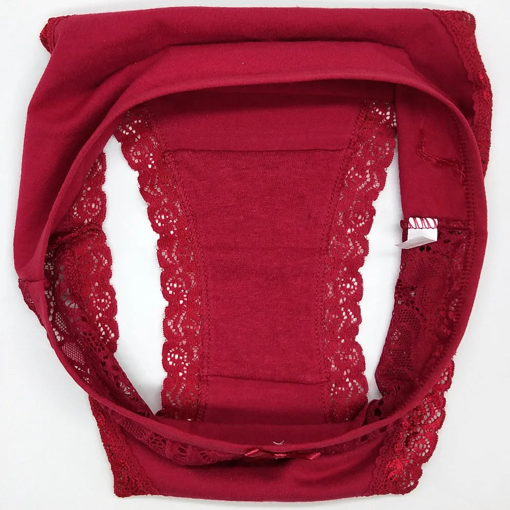 Women Underwear Cotton Sexy Lace Ladies Knickers Panties Low Waist Everyday Briefs 5 pcs/lot
