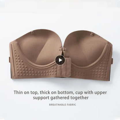 Bra Without Steel Ring Invisible Safe Enhanced Privacy Breathable Comfortable Fit Small Breast Female Bra Anti-slip Light Chic
