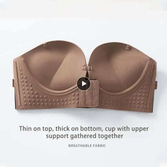 Bra Without Steel Ring Invisible Safe Enhanced Privacy Breathable Comfortable Fit Small Breast Female Bra Anti-slip Light Chic