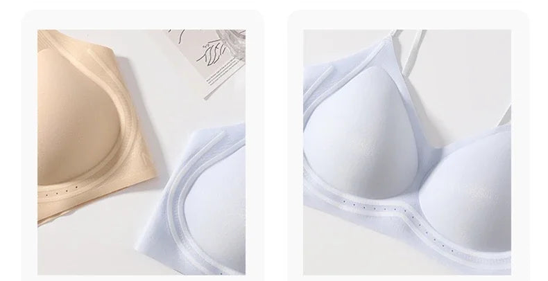 Women's Invisible Backless Tube Top with Liquid Foundation and No Steel Ring, Anti-sagging and Gathered Camisole Bra