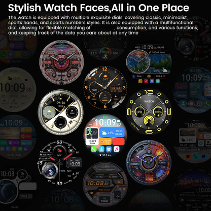 2025 New Mens Smart Watch 360 * 360 Bluetooth Call Smartwatch AMOLED Screen GPS Smart Watches NFC Waterproof Smart Watch for Men