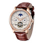 LIGE Men Watches Automatic Mechanical Watch Tourbillon Clock Genuine Leather Waterproof Watch Men Military Wristwatch Man
