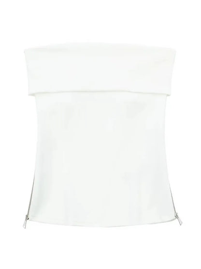 MUJER 2025 Tube Top Women Off shoulder Corset Top Woman White Black Sexy Backless Tank tops Summer Sleeveless Bustier Top Woman