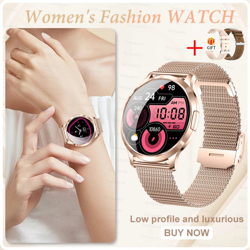 2025 New Smartwatch Women 1.32-inch AMOLED HD Screen Heart Rate Bluetooth Call IP68 Waterproof  Smart Men Watch For Android ios