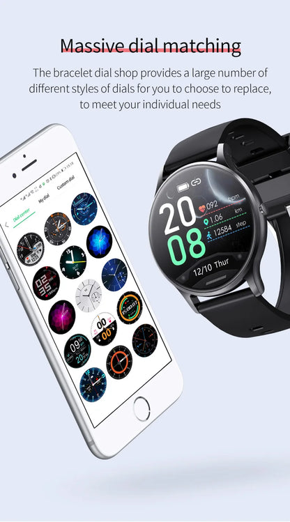 Smart Watch Men 1.3inch Bluetooth Sport Watches IP67 Waterproof Fitness Smartwatch Women