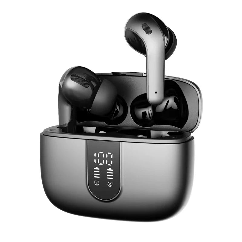 Bluetooth Earbuds V5.3, 45H Playtime, LED Display, Bluetooth Headphones with Mic, Touch Control, IPX5 Waterproof