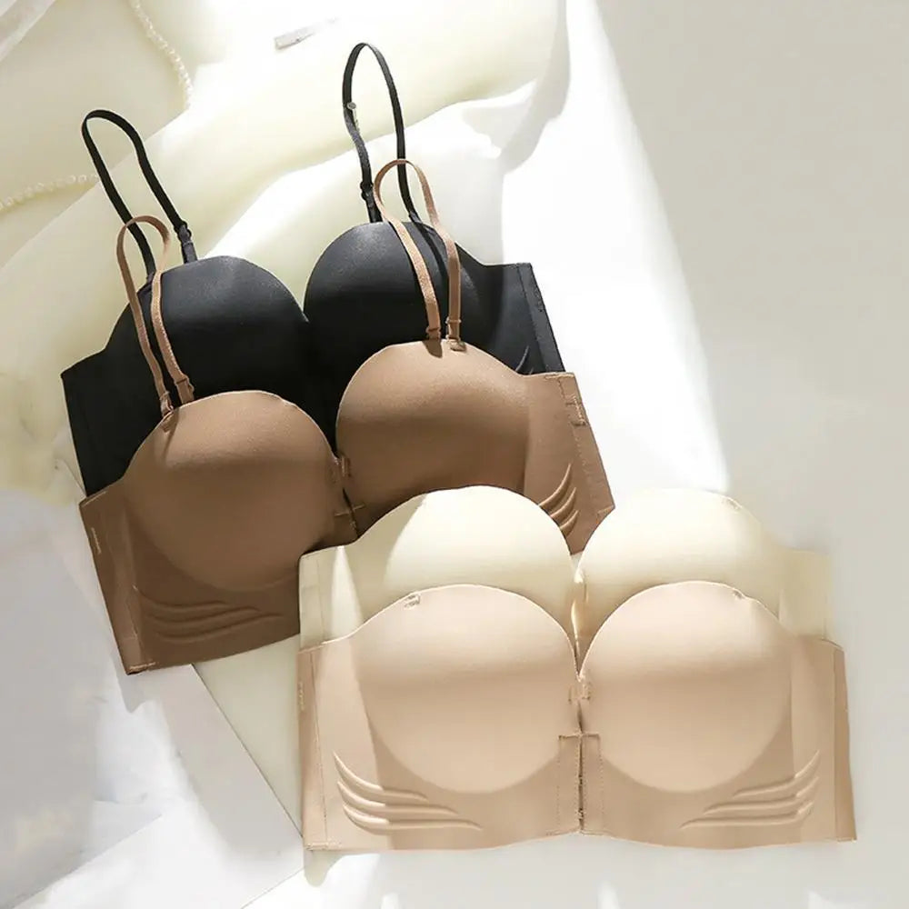 Bra Without Steel Ring Invisible Safe Enhanced Privacy Breathable Comfortable Fit Small Breast Female Bra Anti-slip Light Chic