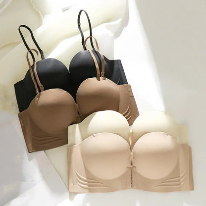 Bra Without Steel Ring Invisible Safe Enhanced Privacy Breathable Comfortable Fit Small Breast Female Bra Anti-slip Light Chic