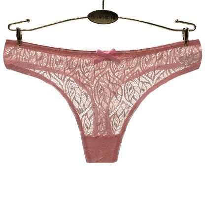 Sexy Panties Women Lace Silk Underwear Low Waist V-Waist Briefs Cotton Crotch Breathable Quick-Drying Sports Underwear
