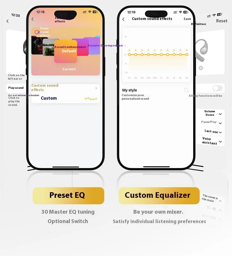 EarFun OpenJump Open-Ear Wireless Earbuds 4-mic AI Noise Cancellation IPX7 Waterproof Hi-Res LDAC Low Latency Earphone Custom
