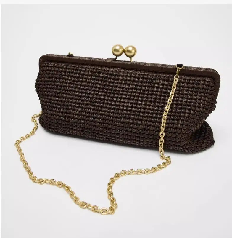 Straw Woven Handbags For Women Handmade Travel Seaside Beach Bag Summer New Handle Bucket Bag Shopping Tote Bag Basket Bolsa