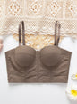 Breathable Bra Buckle Style Design Adjustable Size Solid Color Simplicity Elegant Comfortable New Shoulder Strap Gauze Bra