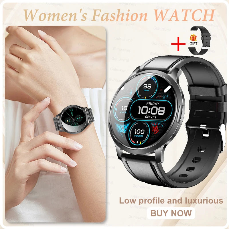 2025 New Smartwatch Women 1.32-inch AMOLED HD Screen Heart Rate Bluetooth Call IP68 Waterproof  Smart Men Watch For Android ios