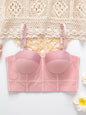 Breathable Bra Buckle Style Design Adjustable Size Solid Color Simplicity Elegant Comfortable New Shoulder Strap Gauze Bra