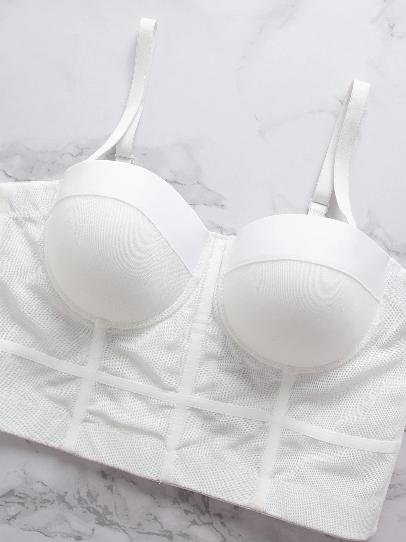 Breathable Bra Buckle Style Design Adjustable Size Solid Color Simplicity Elegant Comfortable New Shoulder Strap Gauze Bra
