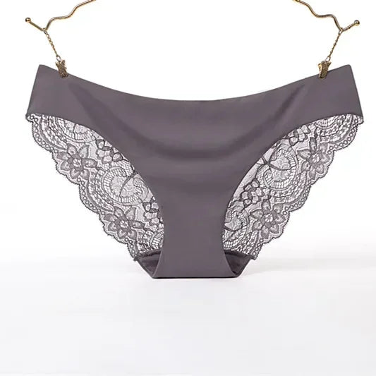 Women's Sexy Lace Panties Seamless Cotton Breathable Briefs Girls Transparent Underpants Plus Size Brand Underwear 1 Piece