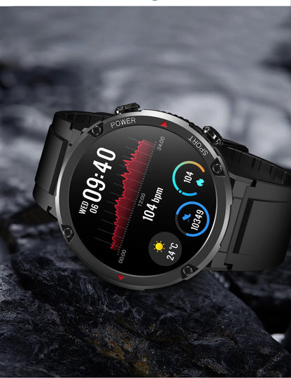 Smart Watch 1.6inch 400*400 Round Screen Bluetooth Call Heart Rate Hi-Fi Speakers IP68 Waterproof Sport Tracket Smartwatch