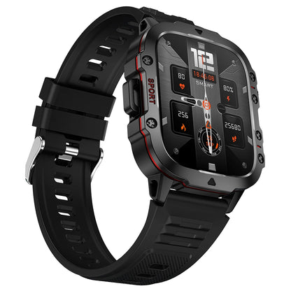 Smart Watch Men With LED Lighting Compass Sports Fitness Tracker Watch IP67 Waterproof Bluetooth Talk SmartWatch 2024