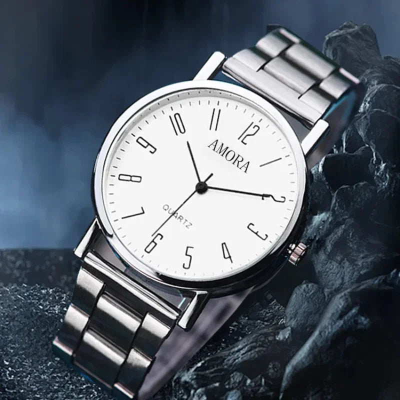 Men Watches Business Wrist Watch Luxury Leather Strap Analog Watches Quartz Wristwatches Clock Men Women Casual Simple Watch