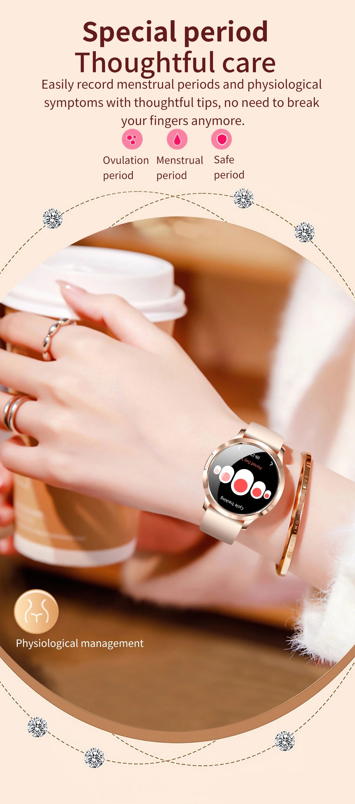 2025 New Smartwatch Women 1.32-inch AMOLED HD Screen Heart Rate Bluetooth Call IP68 Waterproof  Smart Men Watch For Android ios