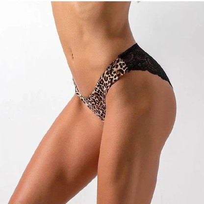 Women's Sexy Lace Panties Seamless Cotton Breathable Briefs Girls Transparent Underpants Plus Size Brand Underwear 1 Piece