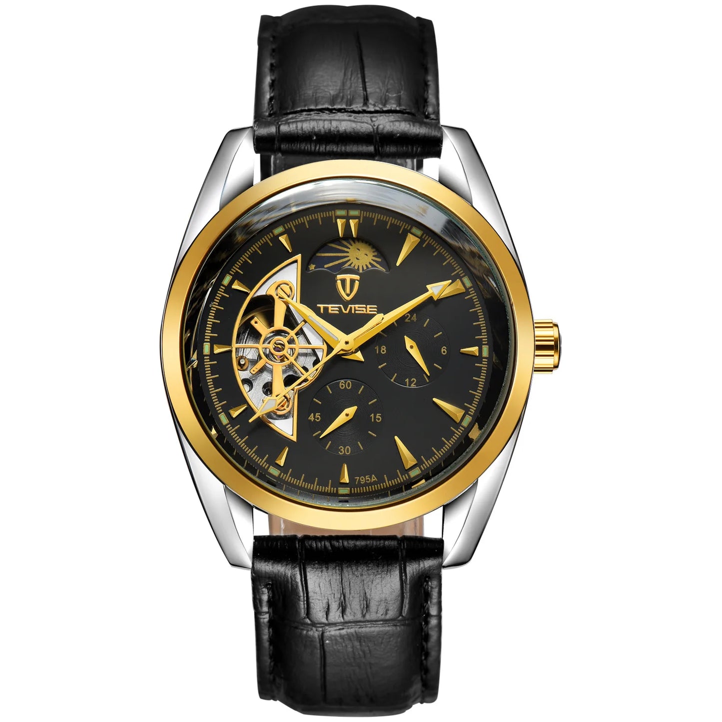 Relogio Masculino Tevise Mens Watches Top Brand Luxury Tourbillon Automatic Mechanical Watch Men Full Steel Waterproof Watches