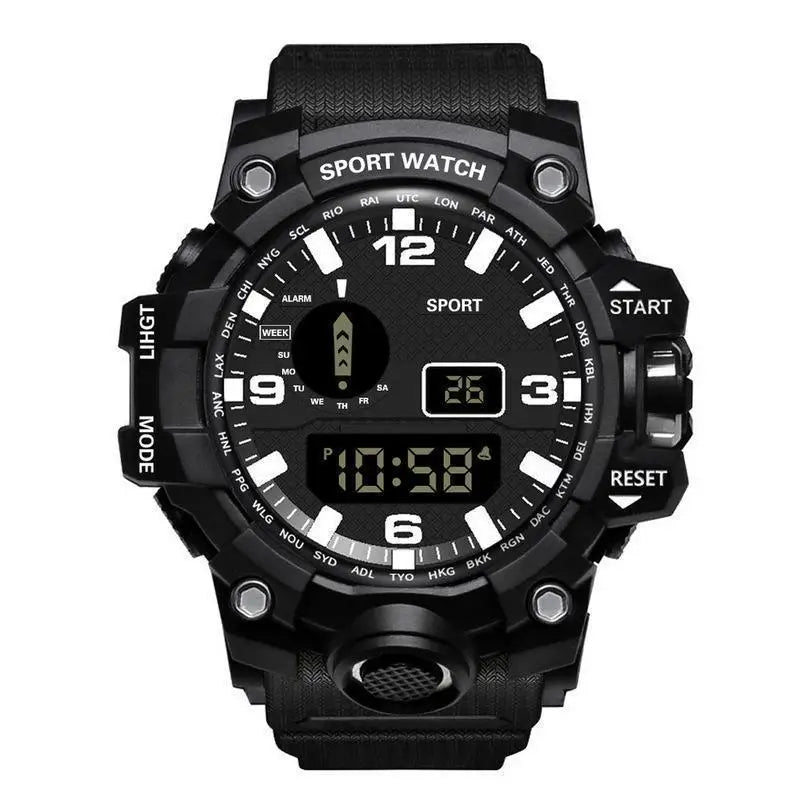 2024 New leisure multifunctional electronic watch for men simple waterproof sports date watches fashion Accessories
