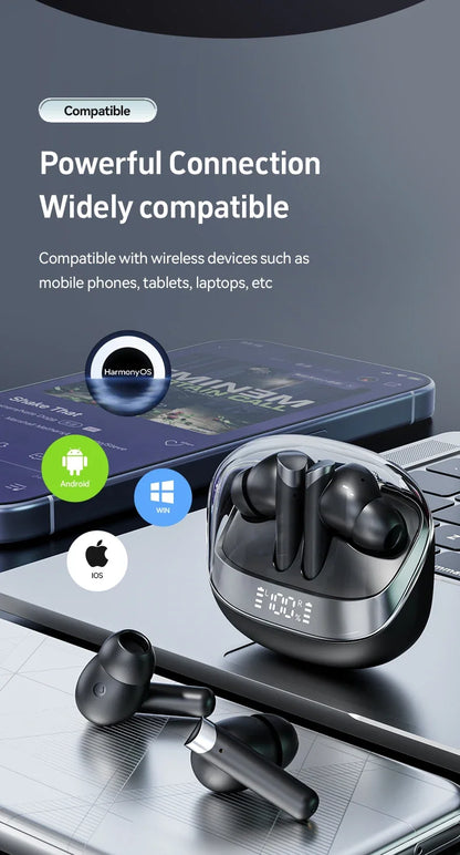 Earphone Bluetooth In-Ear Headphones True Wireless Earbuds  For Noise Reduction Power Display Waterproof Touch Control With Mic