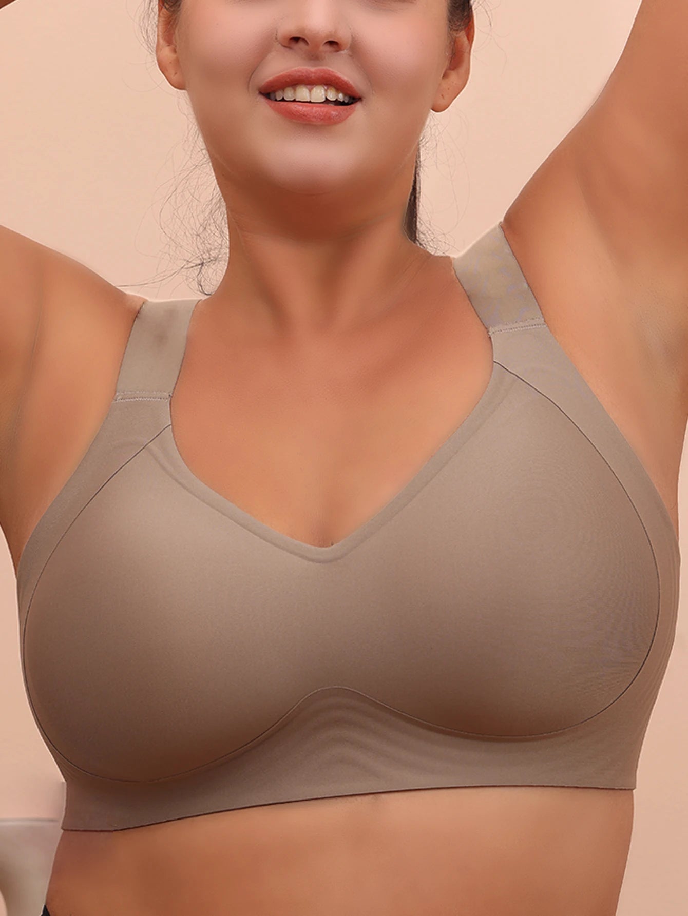 Big breasted sleeping bra for women 6XL without steel rims gathered without scars plus size vest yoga exercise anti sagging bra