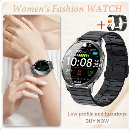 2025 New Smartwatch Women 1.32-inch AMOLED HD Screen Heart Rate Bluetooth Call IP68 Waterproof  Smart Men Watch For Android ios