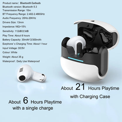 Wireless Earbuds Bluetooth 5.3 in Ear Headphones,Premium Sound Touch Control,Built-in MIC,Comfortable Fit Sports Earphones