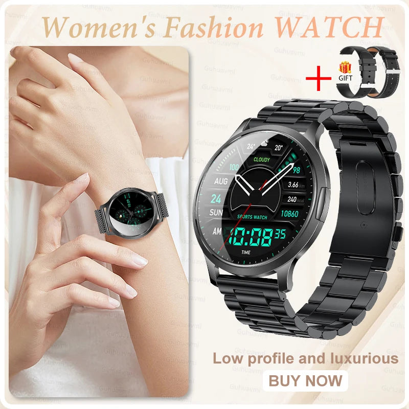 2025 New Smartwatch Women 1.32-inch AMOLED HD Screen Heart Rate Bluetooth Call IP68 Waterproof  Smart Men Watch For Android ios