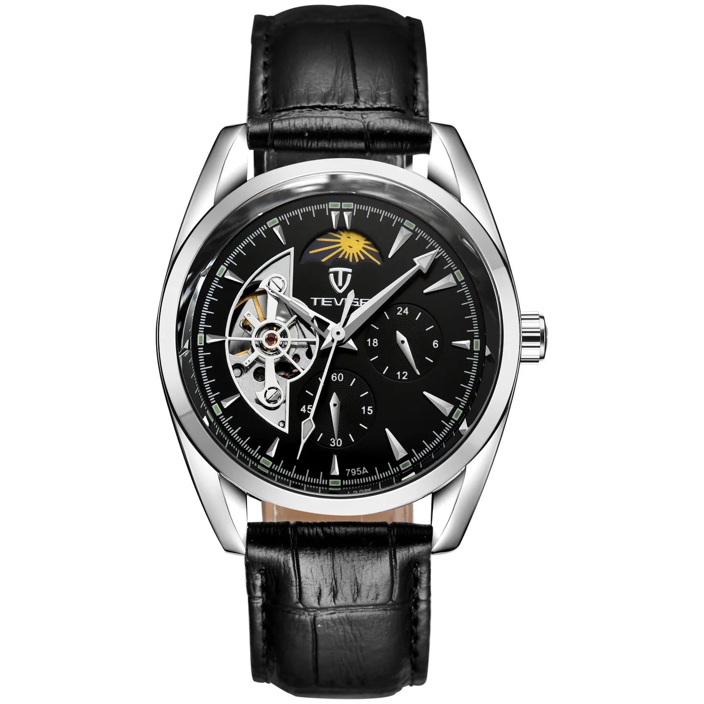 Relogio Masculino Tevise Mens Watches Top Brand Luxury Tourbillon Automatic Mechanical Watch Men Full Steel Waterproof Watches
