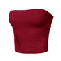 Women Sexy Strapless Tube Tops Off Shoulder Sleeveless Bustiers Crop Tops Backless Slim Fit Tank Vest Streetwear