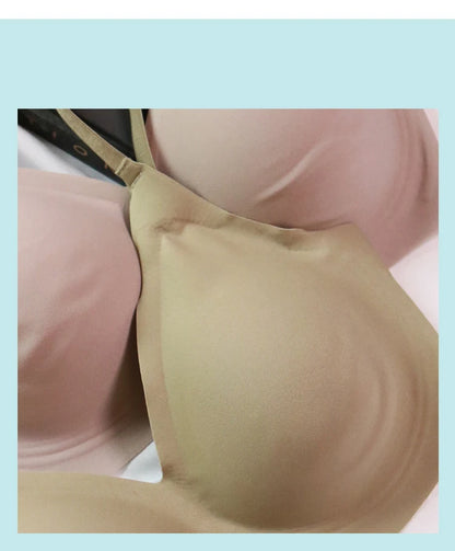 Women Silk Bra 89% Mulberry Silk 11% Spandex Lining 3/4 Cups Everyday wear Bra Wireless Wire Free Beige Black Intimates TA002